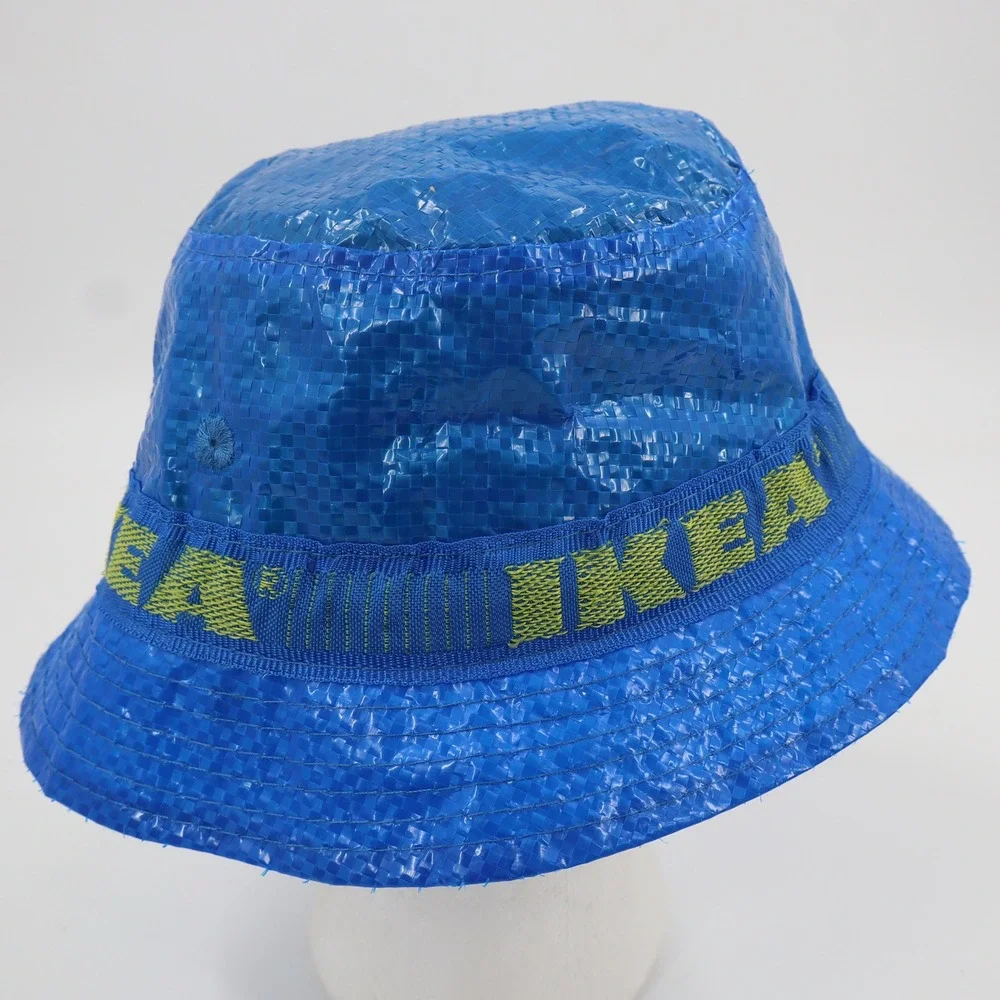 IKEA KNORVA Bucket Hat Blue Yellow Logo Streetwear 504.473.38 One Size‎